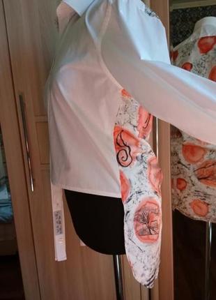 Сорочка шовк дизайнерська укорочений перед