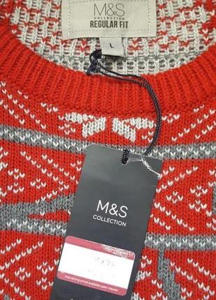 Классный свитер в новогодний принт m& s5 фото