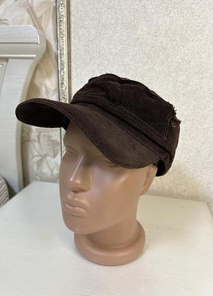 Кепка немка мужская микровельвет теплая