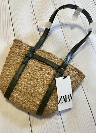 Плетеная сумка zara