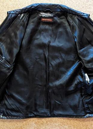 Винтажная кожаная куртка emporio armani7 фото