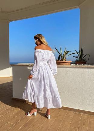 Женское длинное хлопковое платье