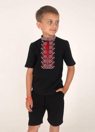 Вишиті футболки, вишиванки для хлопчиків з коротким рукавом