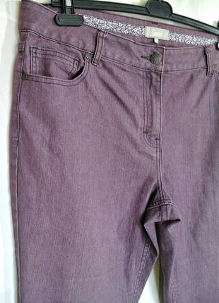 Сиреневые джинсы буткат с высокой посадкой, 72% хлопка6 фото