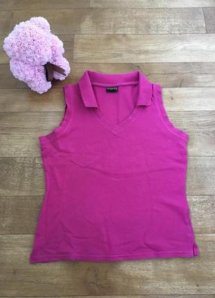 Розовая майка. майка для фитнеса. майка с воротником. хлопковая майка