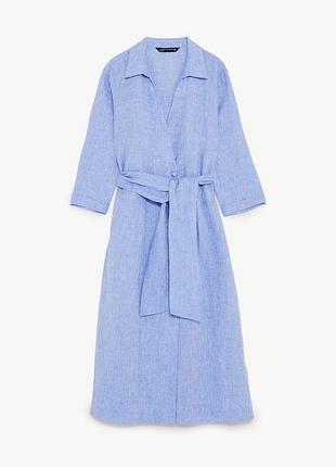 Сукня-кімоно льняна zara l
