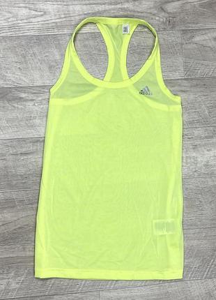 Adidas climalite майка 4-6 yrs xs размер подростковая спортивная салатовая оригинал