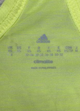 Adidas climalite майка 4-6 yrs xs размер подростковая спортивная салатовая оригинал4 фото