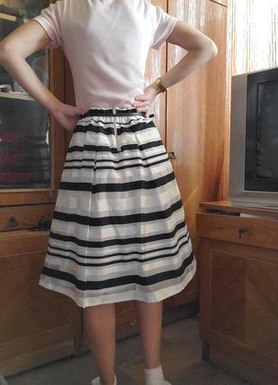 #розвантажуюсь юбка  с поясом миди в полоску esprit2 фото