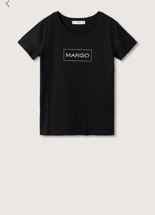 Женская футболка mango с лого оригинал