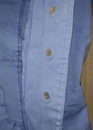 Пиджак летний  стрейчевый с коротким рукавом и карманами3 фото