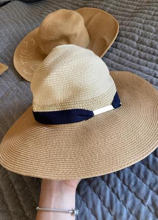 Черная бежевая, белая шляпка из соломы, соломенные панамка, шляпа пляжная солнцезащитная, бриль8 фото