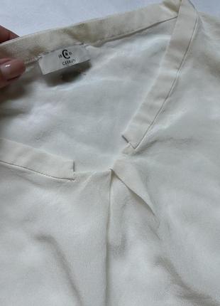 Шелковая белая рубашка блуза cerruti.6 фото
