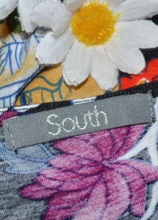 Брендовое миди платье south вискоза цветы большой размер3 фото