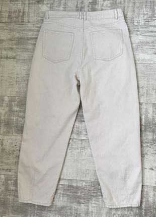 Тонкие летние брюки джинсы мом h&m с высокой посадкой 100 % коттон/ хлопок4 фото