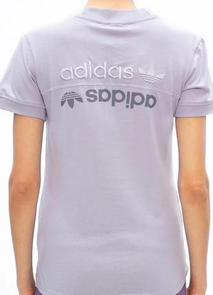 Женская футболка adidas r.y.v. лиловая оригинал адидас топ райв бег лого двойное
