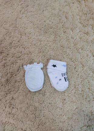 Набір для малятка, шкарпетки та царапки від patpat3 фото