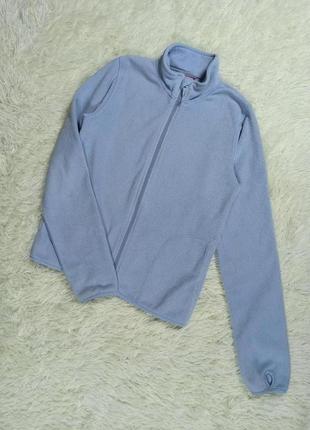 Флисовая голубая кофта девочке.