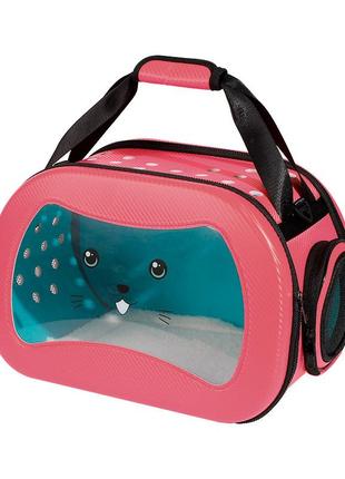 Сумка-переноска для котов и собак taotaopets 255509 pink на плечо