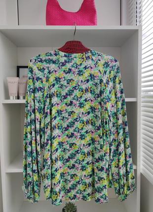 Блуза блузка рубашка цветочный принт с рюшами новая next5 фото
