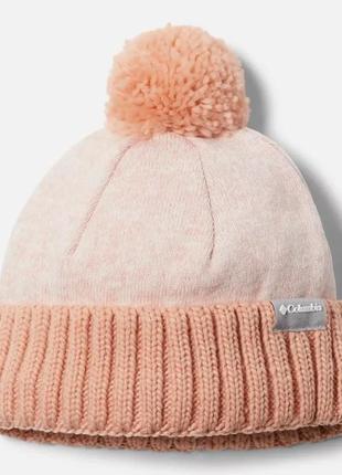 Шапка columbia sportswear sweater weather pom beanie персиковой цветок хизер