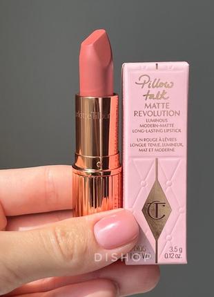 Матова помада charlotte tilbury matte revolution pillow talk original, 3.5 гр оригінал