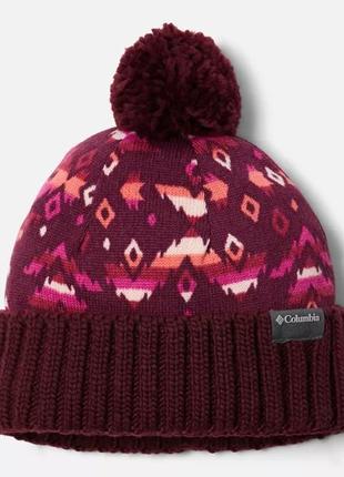 Шапка columbia sportswear sweater weather pom beanie marionberry rocky mt