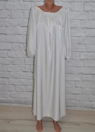 Сукня сатинова вільного крою з об'ємними рукавами "h&m"