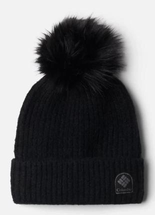 Женская шапка columbia sportswear winter blur pom pom beanie черный