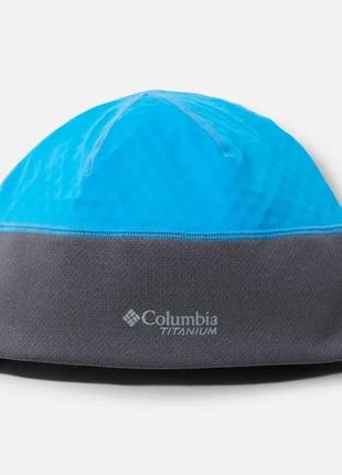 Мужская шапка columbia sportswear titan pass helix beanie s/m, компас синий1 фото