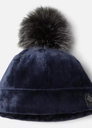 Плюшевая шапка columbia sportswear fire side plush beanie s/m, темный ночной