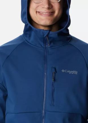 Мужская куртка с капюшоном columbia sportswear pfg terminal stretch softshell hooded jacket4 фото