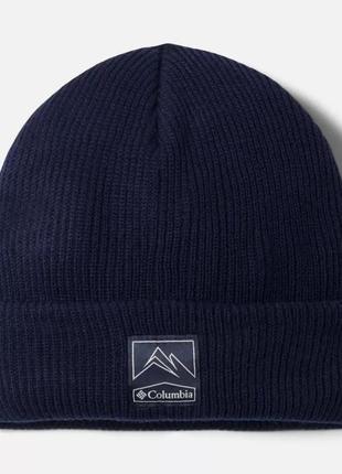 Мужская шапка columbia sportswear whuribird buffed beanie темный ночной