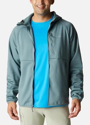 Мужская куртка с капюшоном columbia sportswear pfg terminal stretch softshell hooded jacket7 фото