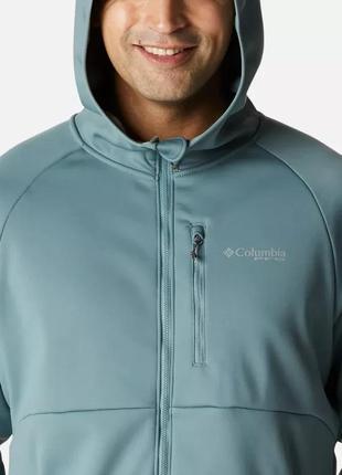 Мужская куртка с капюшоном columbia sportswear pfg terminal stretch softshell hooded jacket4 фото