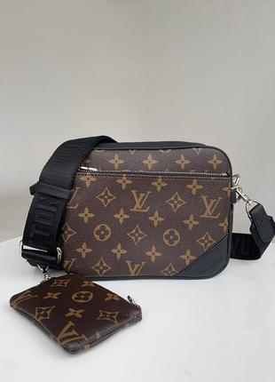 Мужская сумка crossbag 3in1 brown black