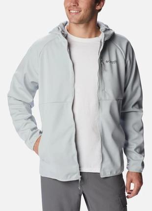 Мужская куртка с капюшоном columbia sportswear pfg terminal stretch softshell hooded jacket6 фото