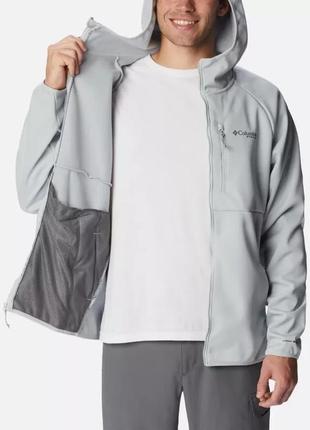 Мужская куртка с капюшоном columbia sportswear pfg terminal stretch softshell hooded jacket5 фото