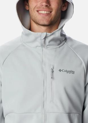 Мужская куртка с капюшоном columbia sportswear pfg terminal stretch softshell hooded jacket4 фото