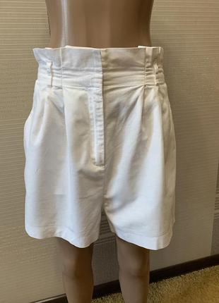 Отличные белые шорты. 12 рр. хлопок лен. asos. шри- ланка1 фото