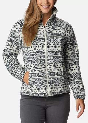 Женская куртка флисовая benton springs printed full zip fleece columbia sportswear