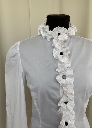 Блуза с рюшами готичная готическая барышня графиня3 фото