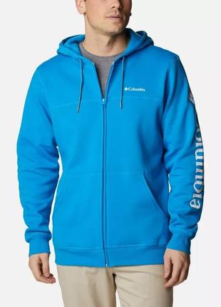 Мужской худи columbia sportswear logo full zip fleece hoodie толстовка