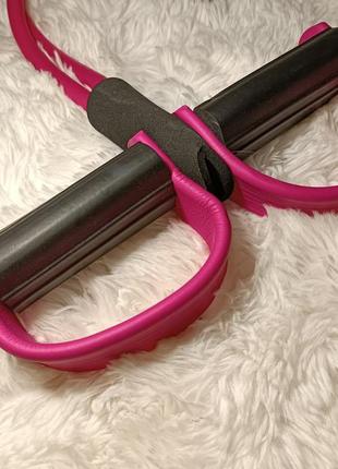 Эспандер reystyle для мышц ног, рук и груди розовый