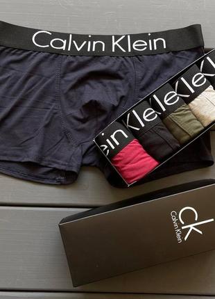 Новинка набір чоловічі боксери calvin klein 3,4,5 штук у подарунковій коробці