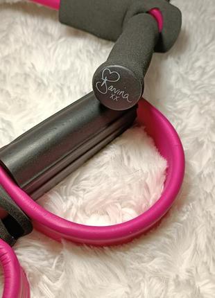 Эспандер reystyle для мышц ног, рук и груди розовый3 фото