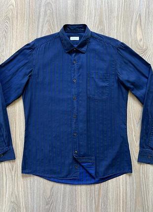 Мужская классическая хлопковая рубашка с нашивками dries van noten