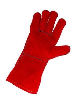 Перчатки сварщика красные 11(2xl) lahtipro 27033 фото