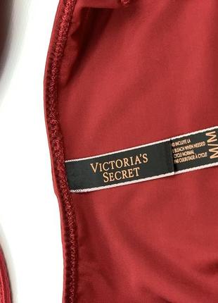 Комплект женского нижнего белья victoria`s secret модель стразы виктория сикрет бордовый4 фото