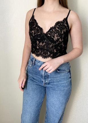 Топ, топік, кроп топ, бра, бралет, мереживний, з мереживом, amisu